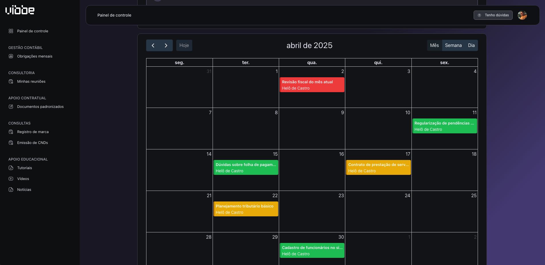 Agendamento com especialistas